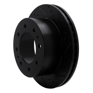 Chevrolet Silverado 3500 HD Brake Rotor (1) - Rear Right - R1 Concepts - Drilled & Slotted - Black - `11-`25